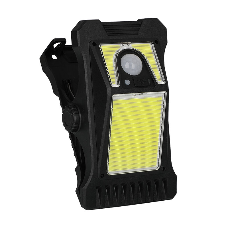 YD-18 Solar Clip Light Outdoor Portable Waterproof Body Sensor Lamp Courtyard Garden Lamp Patio Home Camping Wall Lights