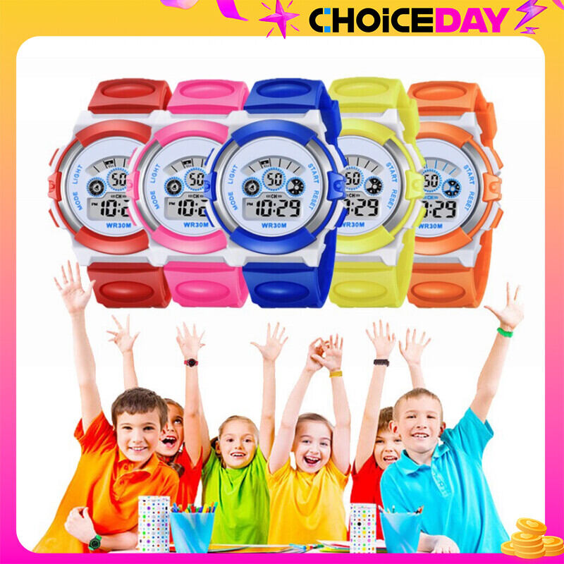 PT Jam Tangan Olahraga LED Tahan Air Anak Jam Tangan Multifungsi Siswa Bercahaya Harga 11,900 rupiah*Gratis Ongkir
