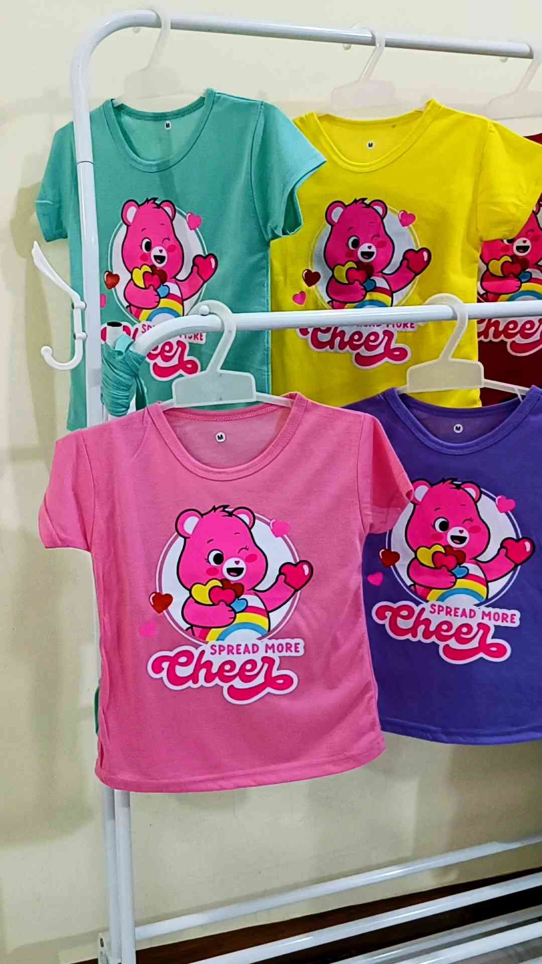 Kaos anak perempuan usia 1-12 tahun motif Cheer Bear//baju anak cheer bear terbaru