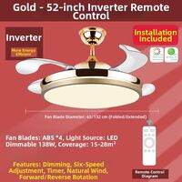 Chigo | Smart Invisible Ceiling Fan Light for Home Use