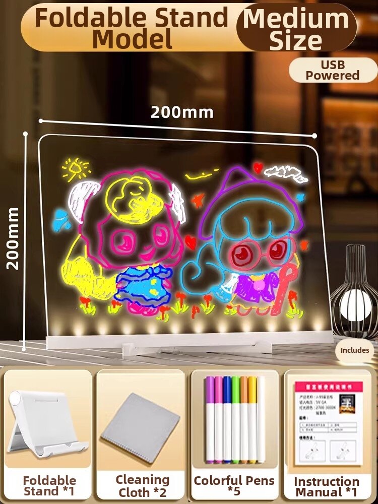 XIONGBUFAN | Erasable LED Illuminated Drawing Board