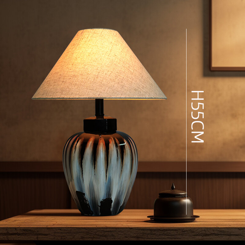 AIDENGHUI | Japanese Zazen Style Ceramic Table Lamp