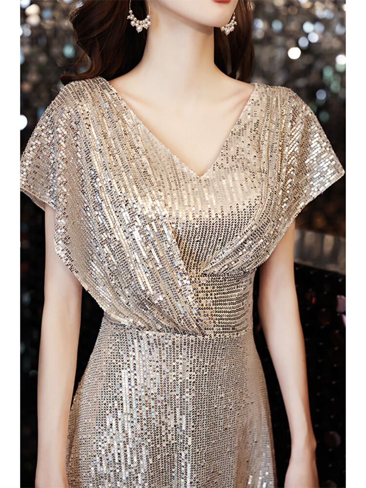 Gold party store dress