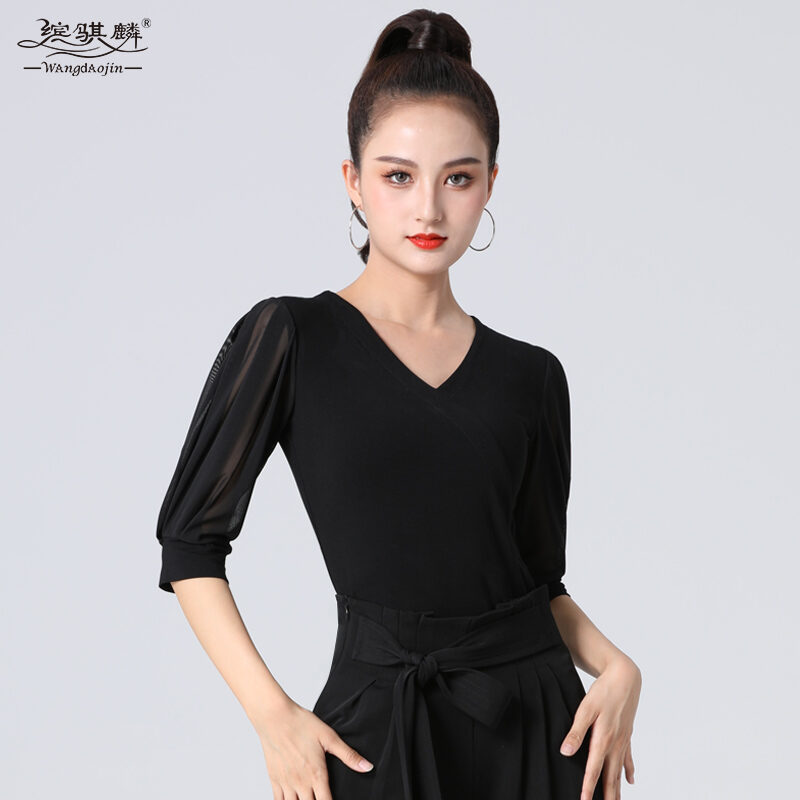 Modern Dance Top National Standard Dance Mesh HighEnd Dance Clothes