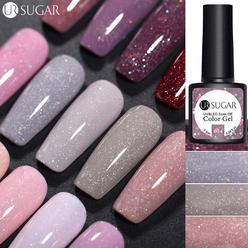 Sơn gel glitter uv ur sugar 7.5ml - sequins bắt sáng, hòa tan, sơn gel móng tay uv - intl