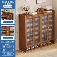 XUNHUAI | New Popular Dustproof Black Multi-Layer Shoe Cabinet