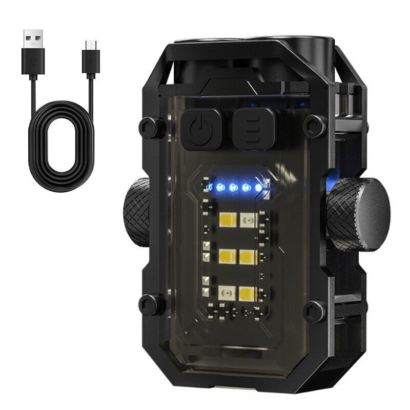 Portable High-Brightness LED Flashlight Keychain Direct Charging Outdoor Camping Travel Lighting Aluminum Alloy Waterproof