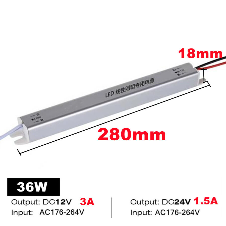 Ultrathin LED Driver AC220V To DC12V 24V Switching Power Supply Lighting Transformer For LED Strip 18W 24W 36W 48W 60W 72W 100W