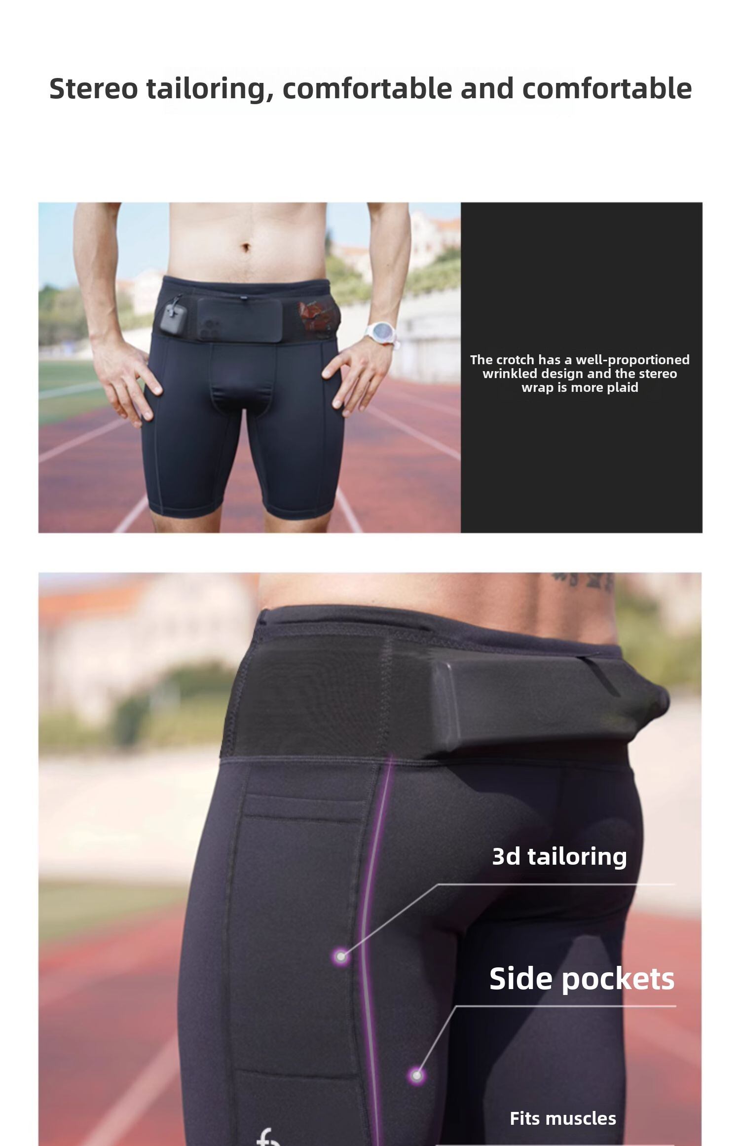 FlipBelt Competition Fanny Pack Pants Kangaroo Pants 20 Professional Running Shorts Quick Dry Sports Compression Pants for Men · v3