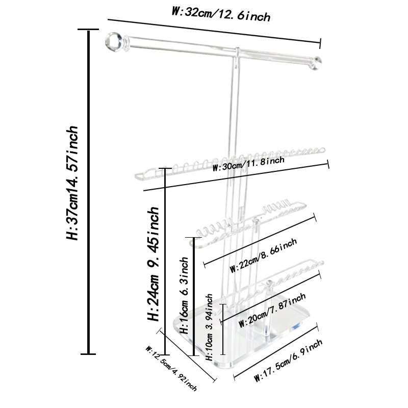 Multiple Styles Acrylic Display Stand Used For Placing Jewelry Collectibles Multifunctional Display Stand For Accessories