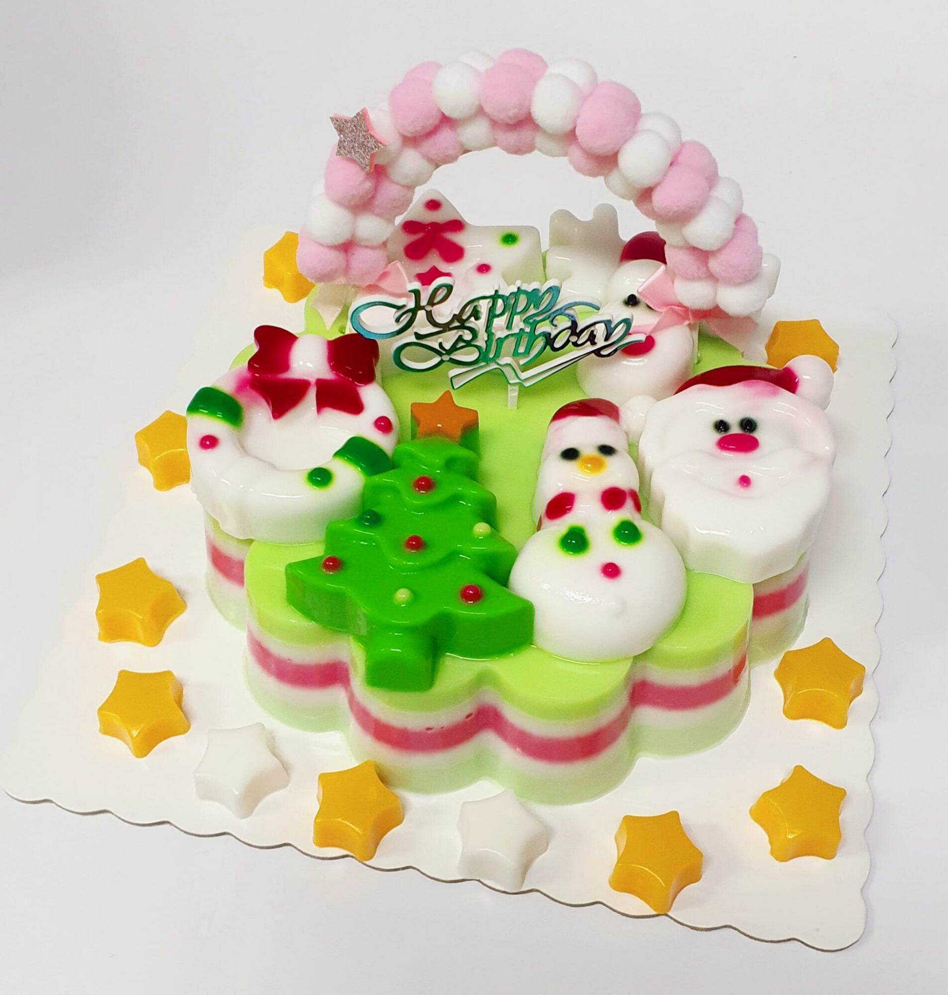 CHRISTMAS AGAR AGAR JELLY CAKE 🎂. 
