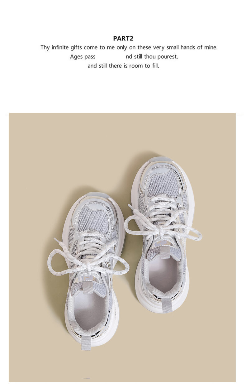 Pink Dad Shoes Women's Spring 2025 New Style Small Size Thick Bottom Versatile Mesh Breathable Casual Sports Shoes Trendy · v7