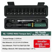 THINKRIDER | Precision Torque Wrench Set Preset Hex Ratchet