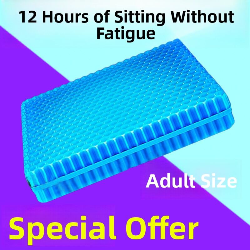 Thickened Extra Large Honeycomb Gel Seat Cushion Breathable Silicone Office Sitting Pad Car Seat Cushion Bottom Support Pad