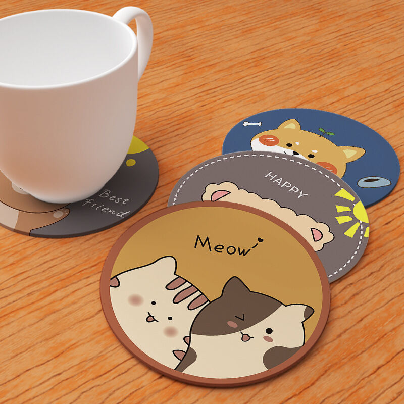 1pc 12*12cm Nhiệt độ cao Coaster Creative Mouse Mat Bảng cách nhiệt Mat Hấp thụ không thấm nước Mat ins Air Slip Placemat Bàn ăn Mat