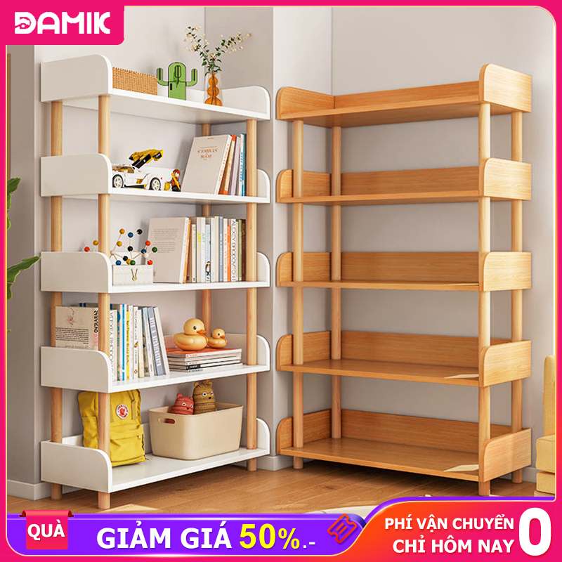 DAMIK kệ sách gỗ 4/5 tầng giúp bạn cất gọn đồ đạc