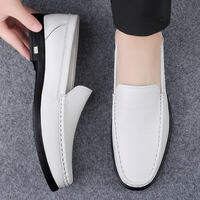 NUDANLAI | Genuine Leather Loafer Shoes Leisure Breathable Easy On Off