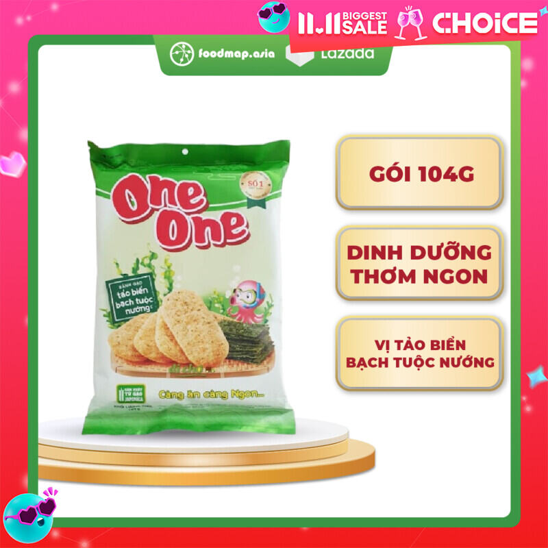 Bánh Gạo One One Gold - Vị Tảo Biển Bạch Tuộc Nướng - Gói 104G