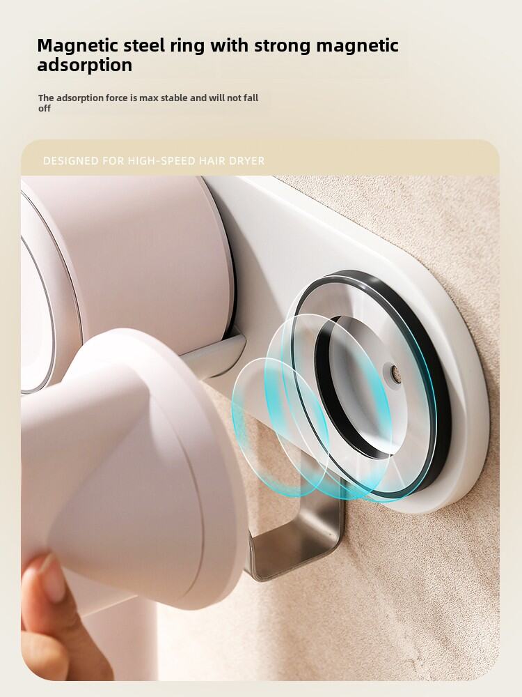 High-Speed Hair Dryer Magnetic Absorption Holder Wall-Mounted No-Punching Design Suitable for Philips  Coixue Leifeng Bathrooms. 