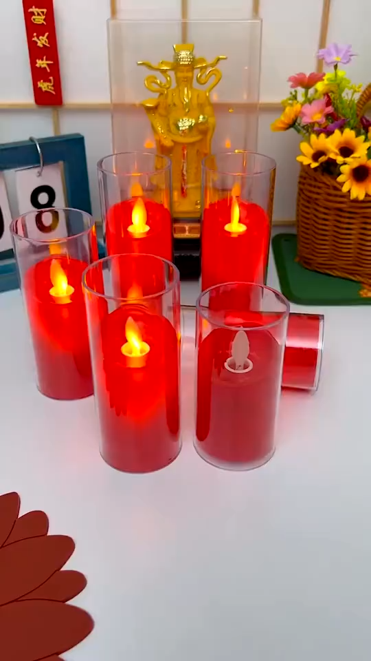 Nến điện tử chạy pin tạo ánh sáng như nến thật - đèn thờ chạy pin