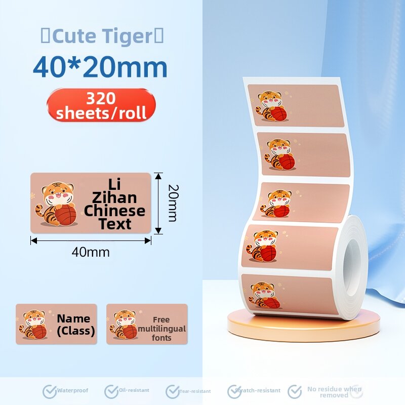 DTPrinter | Colorful Waterproof Self-Adhesive Name Tags for Label Printer