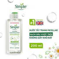 [Hàng tặng không bán - HB Gift] - Nước tẩy trang Simple Micellar làm sạch trang điểm vượt trội 200ml (Mẫu ngẫu nhiên)