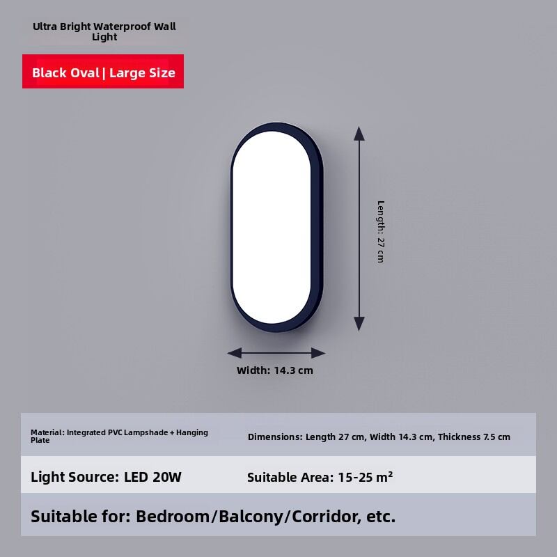 FANYAO | Outdoor Waterproof LED Wall Light for Bathroom Balcony Staircase Corridor