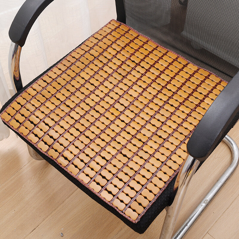 Breathable Summer Bamboo Seat Cushion Office Chair Mat for Computer Sofa Bench Car Mahjong Student Simple Modern Style