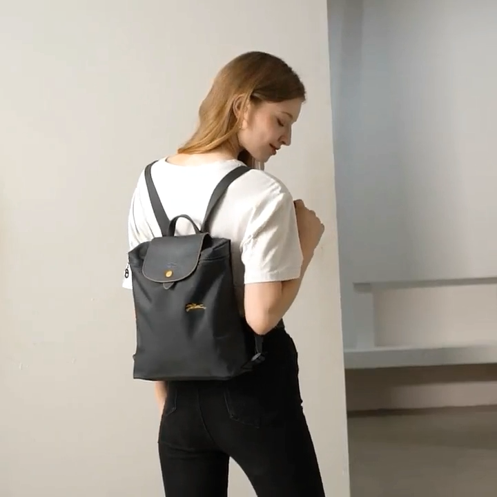 Longchamp Handbags Longchamp Le Pliage Club Nylon Backpack Black