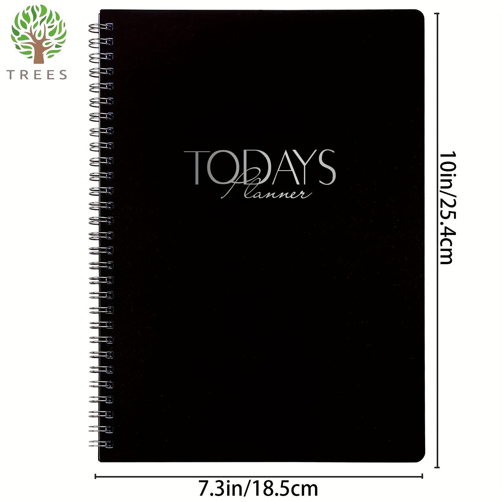 Undated 7 Days Weekly Planner Notebook with Hourly Schedule Meal Plan Expense Tracker and Water Intake Tracker