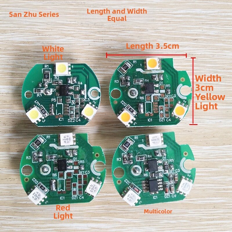 LED Lotus Lantern Lamp Bulb White Light Red Light Seven Color Yellow Light Wealth God Lamp Board Crystal Lotus Lantern