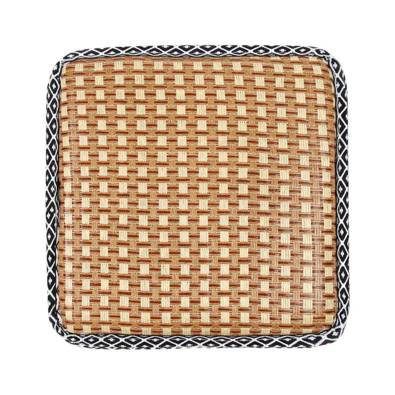 Summer Cool Mat Chair Pad Anti-Slip Square Small Stool Childrens Chair Butt Pad Office Rattan Mat Ice Silk Breathable