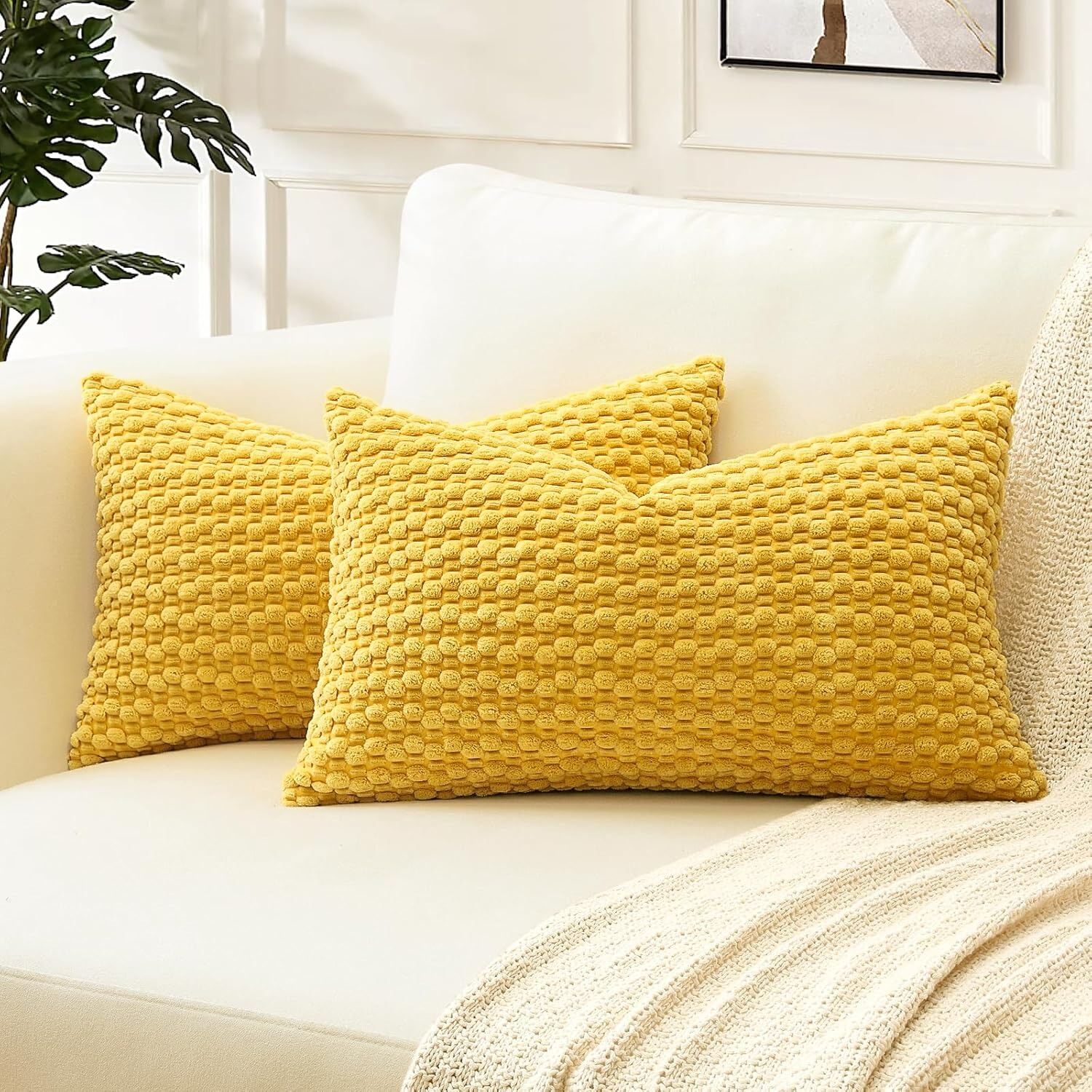 Rectangle Pillowcases 30x50CM Solid Color Decorative Throw Pillow Cover Corduroy Pillowcase for Couch Living Room Dark Green