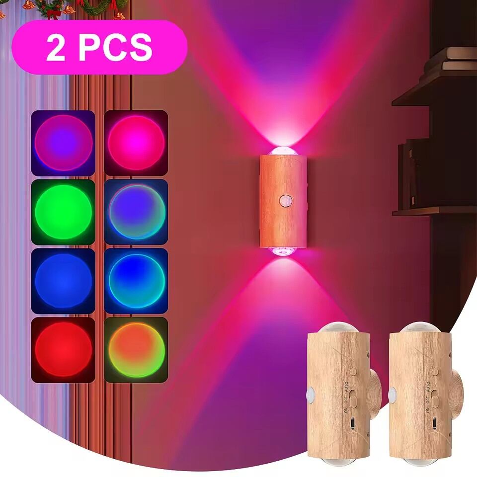 Rechargeable LED Night Light with Motion Sensor Wall Lamp 3 Light Modes Indoor Light Magnetic Staircase Light