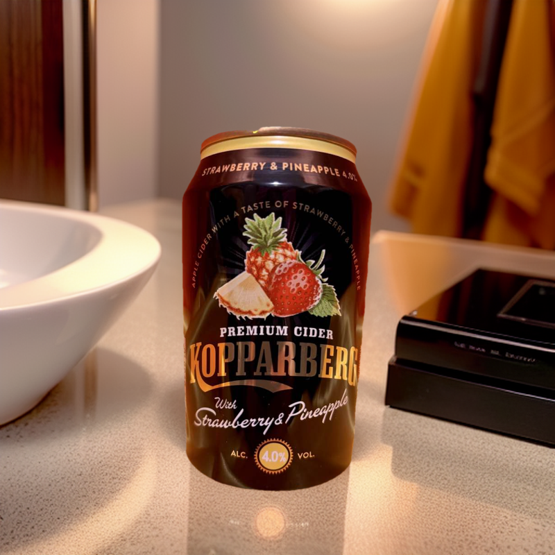 Kopparberg Apple Cider with Strawberry & Pineapple 330ml (Imported from UK). 
