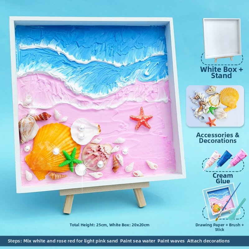 DIY Ocean Seashell Photo Frame Texture Paint Kit