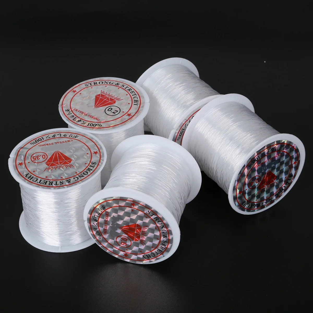 1 Roll Fish Line Wire Clear Non-stretch Strong Nylon String Beading ...