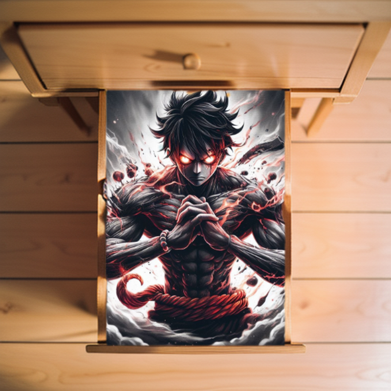 AI Made One Piece Luffy A4 Poster - Collectible Anime Artwork. 