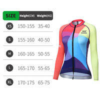 WOSAWE | WOSAWE New Women Cycling Jersey Summer Spring Long Sleeve Anti-UV Bike Shirts Reflective Quick Dry Cycling Jersey Slim Fit