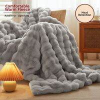 Miniso | Rabbit Plush Thick Sofa Blanket for Autumn Winter