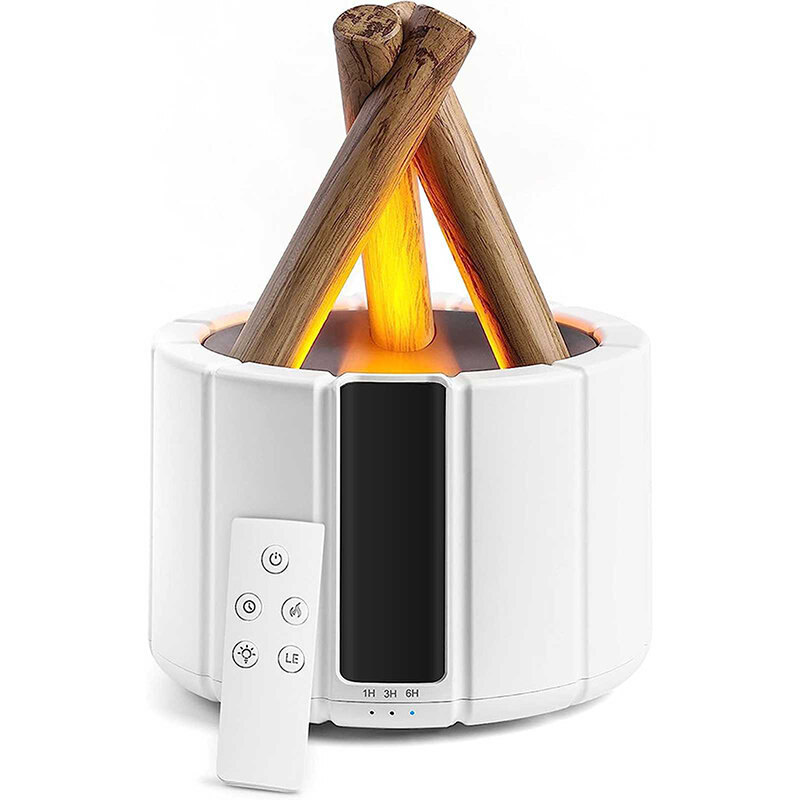 Lovaroma H9 Điều khiển từ xa USB Máy tạo độ ẩm không khí Máy khuếch tán hương thơm Máy phun sương siêu âm Ngọn lửa lửa trại Đèn xông hương tinh dầu nước hoa
