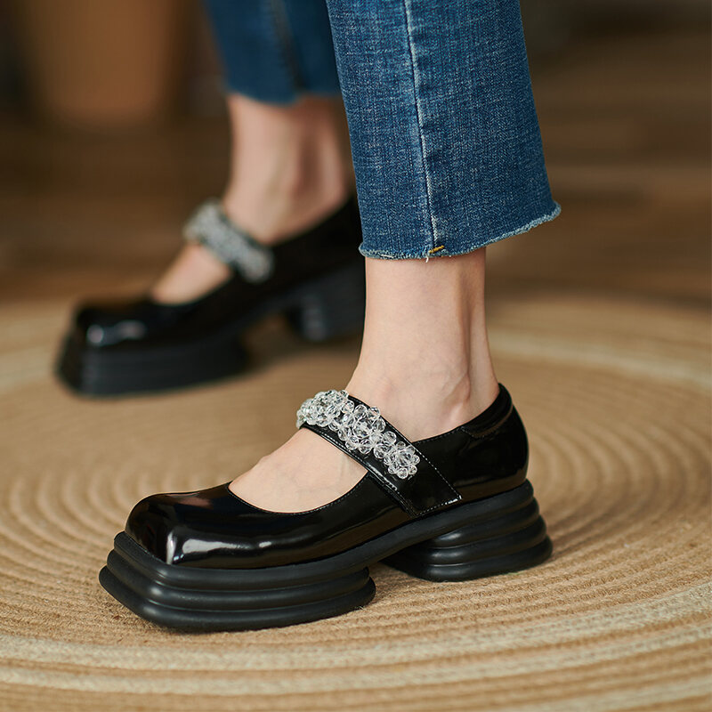 Mary jane shoes with flowers Clearance