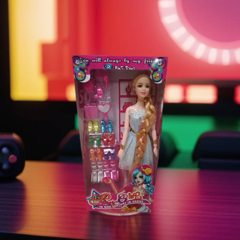 Beautiful Barbie Doll with Trendy Shoe Collection. 