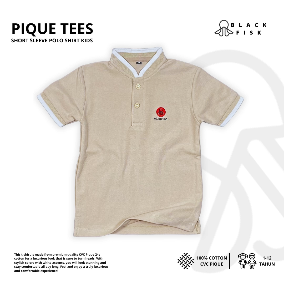 Blackfisk Kids - Baju Kaos Polo Cvc Pique Anak Laki Laki Kaos Kerah Anak Usia 1-12 Tahun
