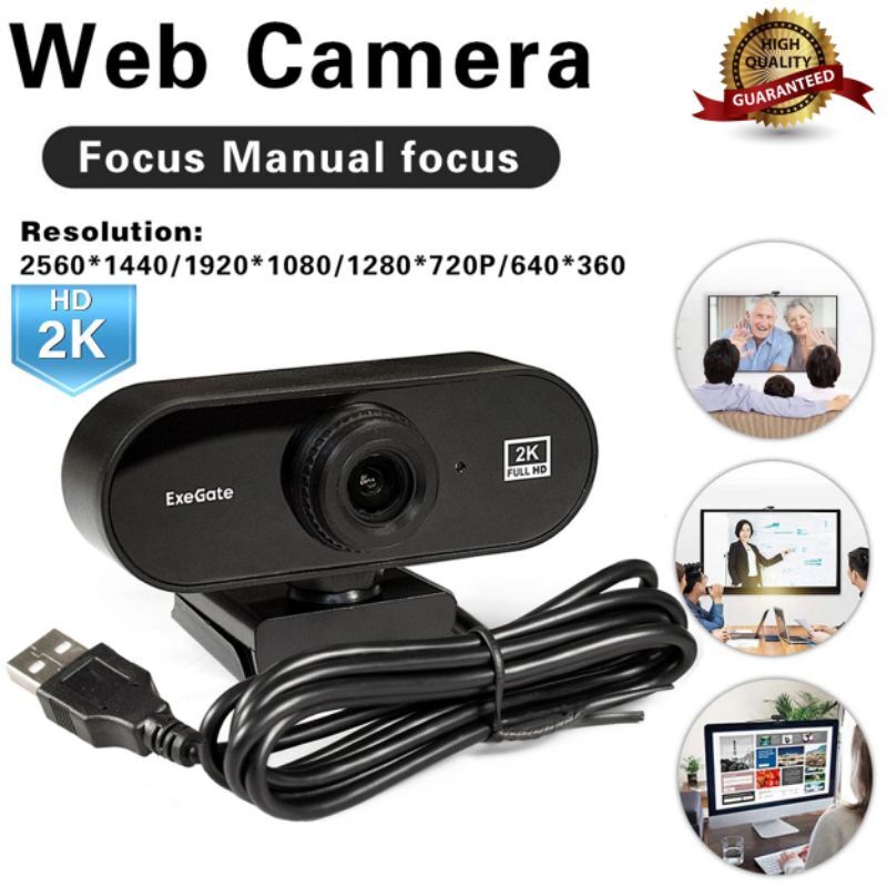 HD 2k webcam Computer monitor webcam with microphone face cam for streaming zoom camera Lazada