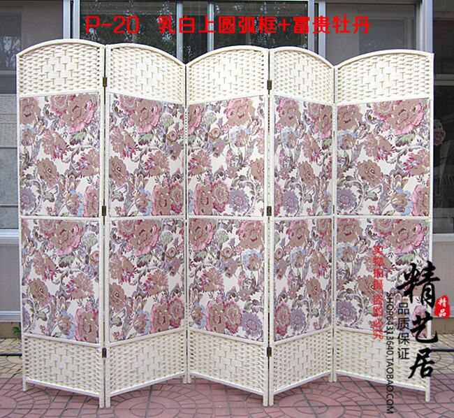 Bedroom Screen Odorless Rattan Fabric Foldable EnvironmentalFriendly