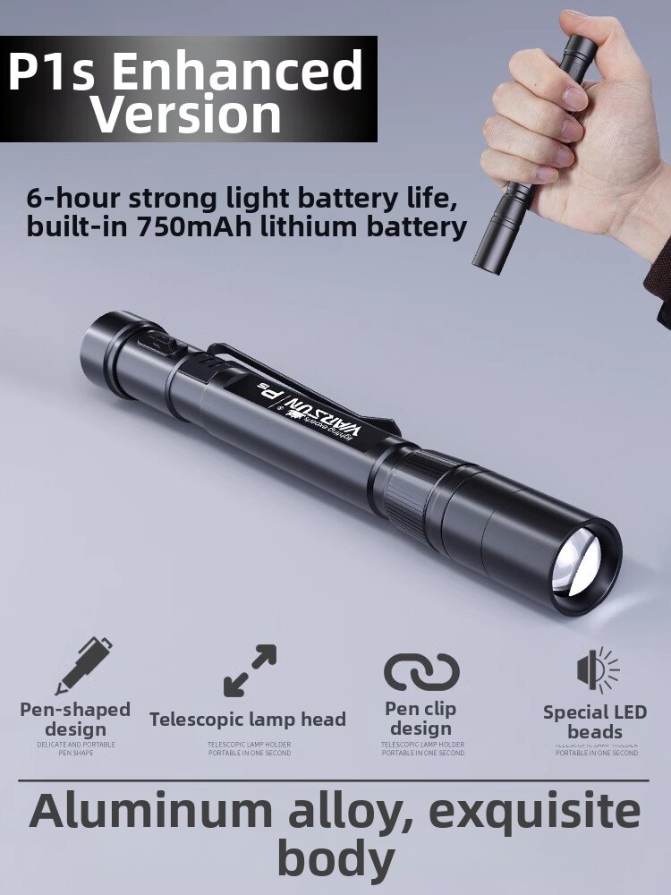 WARSUN | Rechargeable Zoom LED Penlight Torch