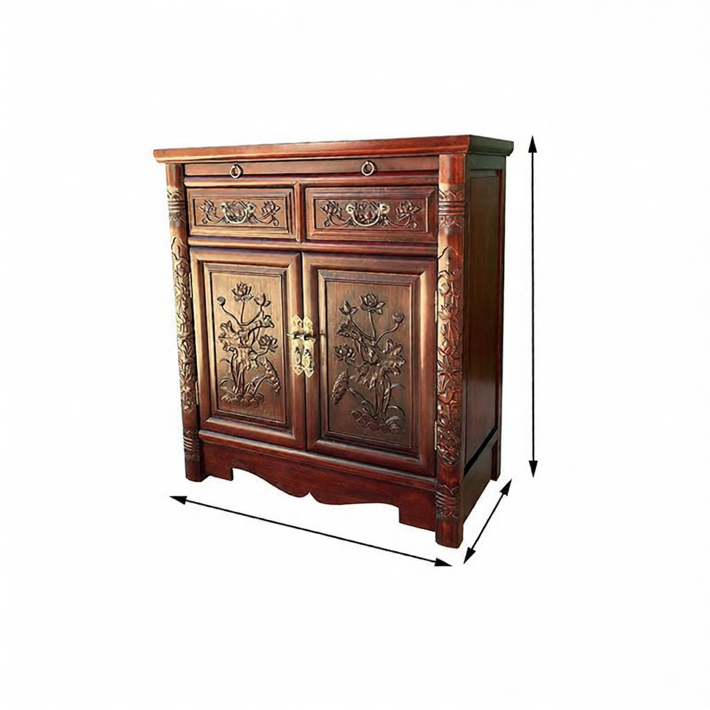 Carving Antique Style Incense Altar Table for Home Worship