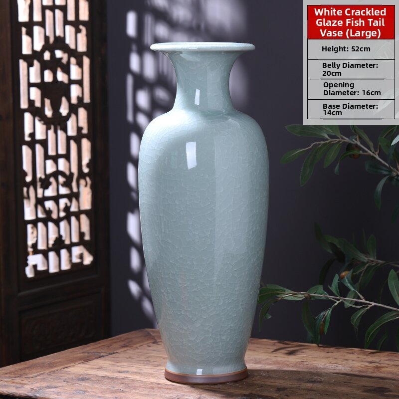 Jingdezhen Ceramic Jun Ware Antiqued Crackle Glaze Vase