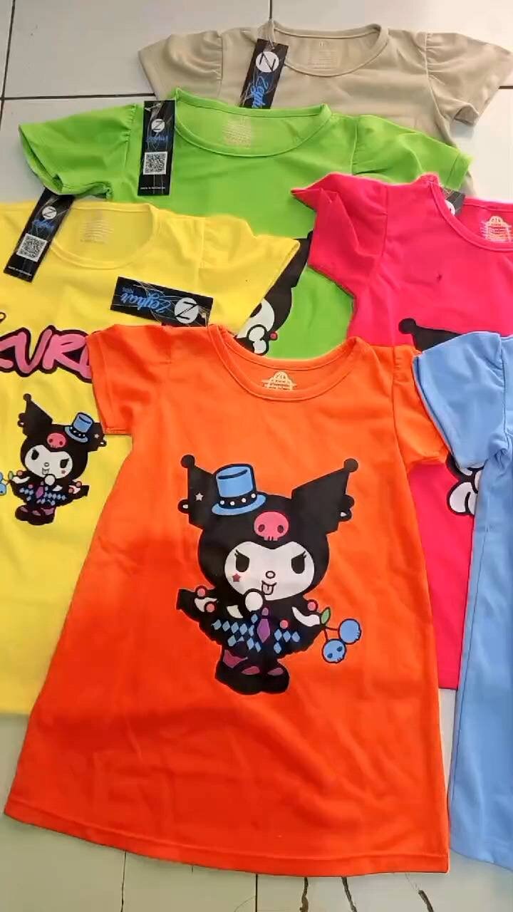 baju DASTER ANAK PEREMPUAN UMUR 1-5TH BAHAN KAOS ADEM COTTON COMBED 30S